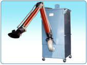 Suction arm for pumping and filtering welding smoke